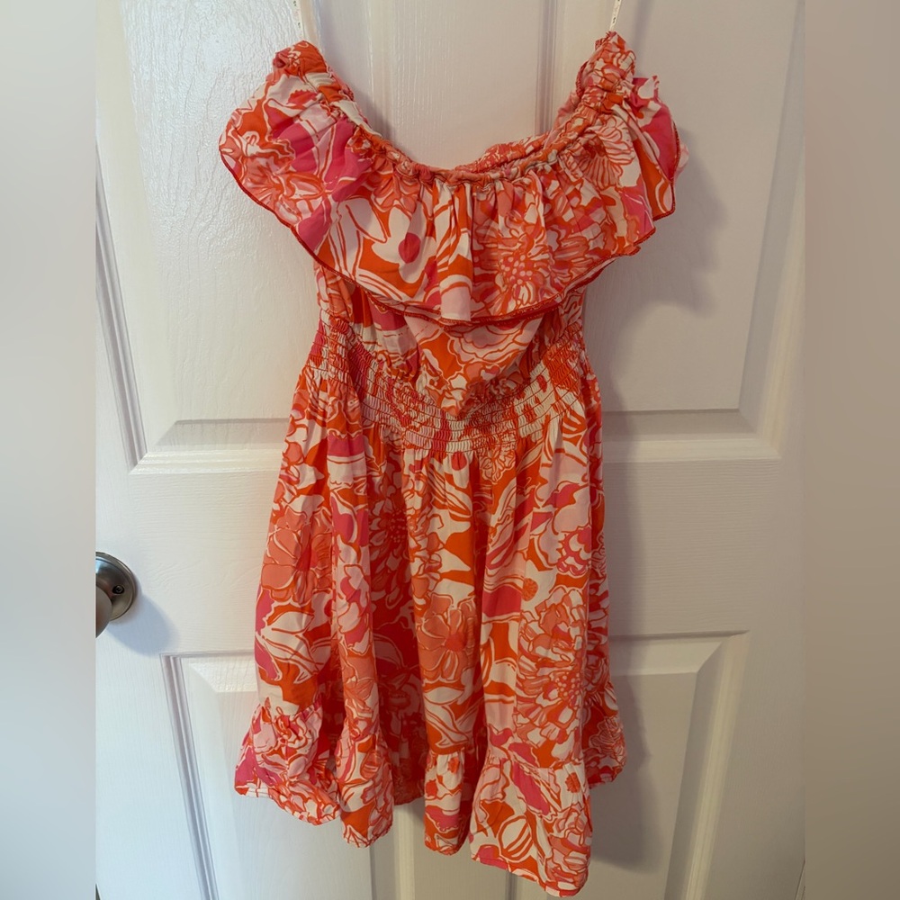 Lilly Pulitzer Strapless Ruffle Dress